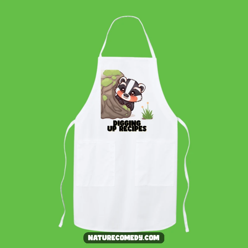 Funny Curious Badger Apron: Cook with Woodland Whimsy and Charm