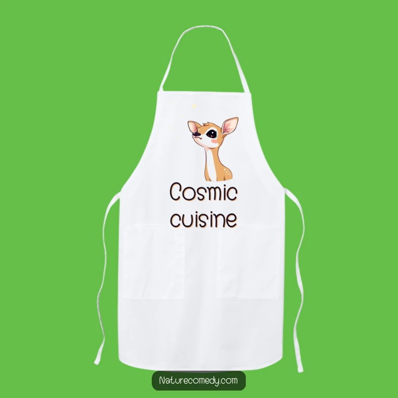 Funny Fawn Stars Apron: Celestial Kitchen Fun for Dreamers!