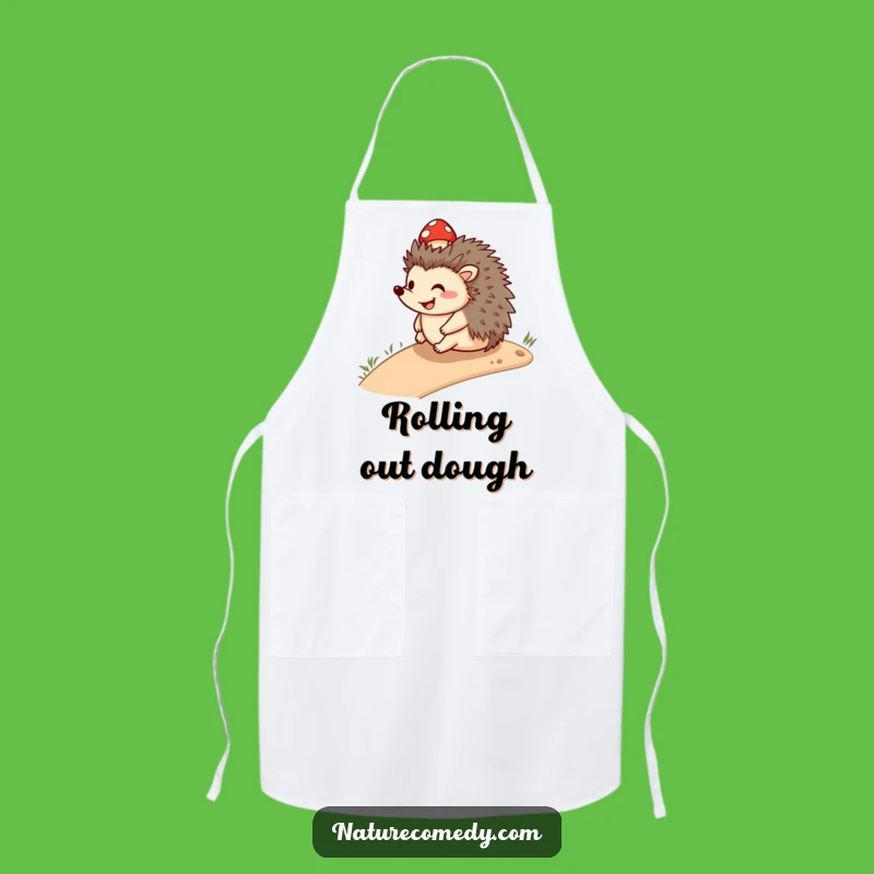 Funny Smiling Hedgehog Apron: Cook with Woodland Whimsy