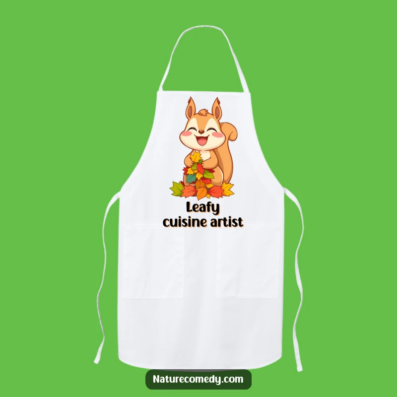 Funny Squirrel Apron: Hilarious Kitchen Helper for Leafy Cooking Fun!