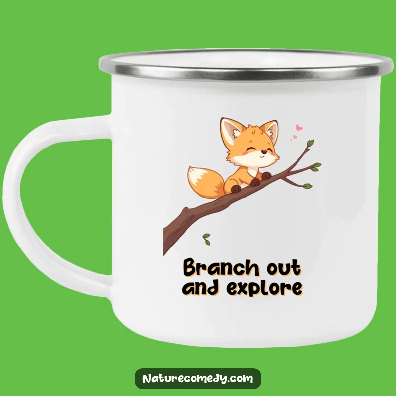 Funny Playful Fox Camping Mug: Adventure Fuel for Dreamers