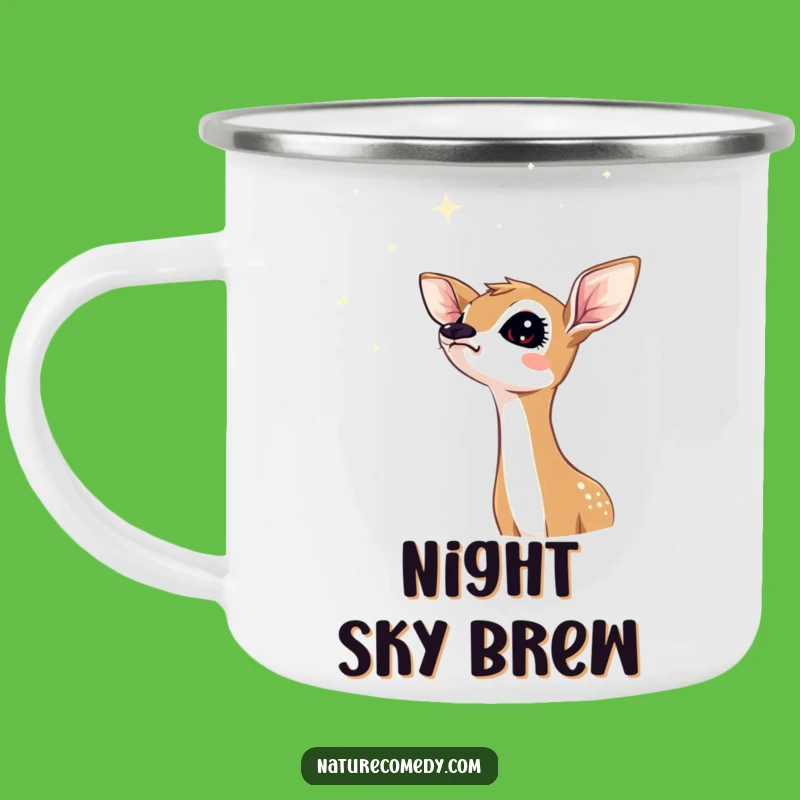 Funny Fawn Camping Mug: Stargazing Adventures by the Campfire!