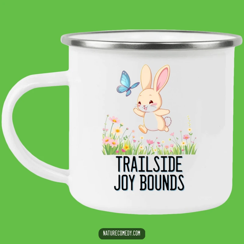 Funny Bouncing Bunny Camping Mug: Adventure Fuel from the Meadow