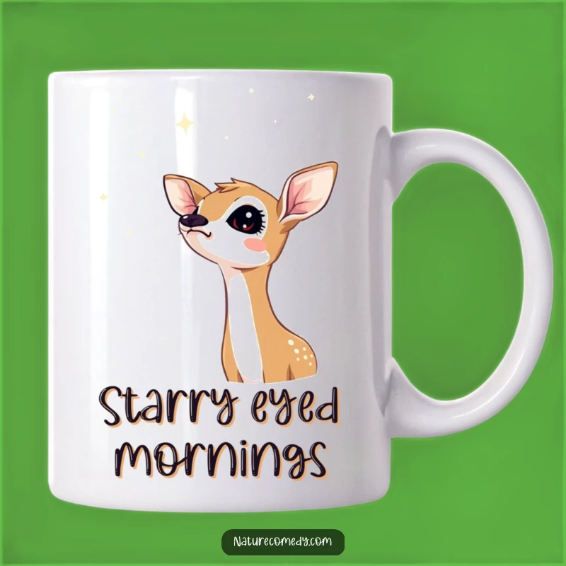 Funny Fawn Stars Mug: Curious & Dreamy Gift for Stargazers!
