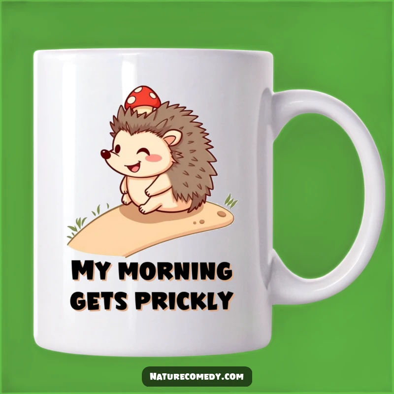Funny Smiling Hedgehog Mug: Whimsical Woodland Fun Gifts
