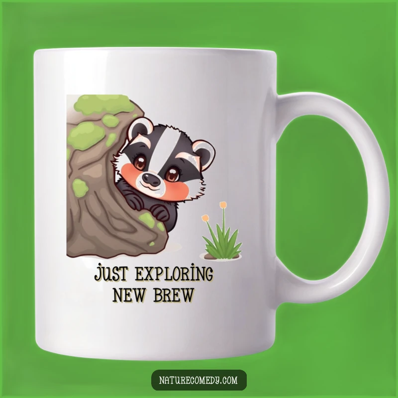 Funny Curious Badger Mug: Adorable Woodland Creature Gifts for Nature Lovers