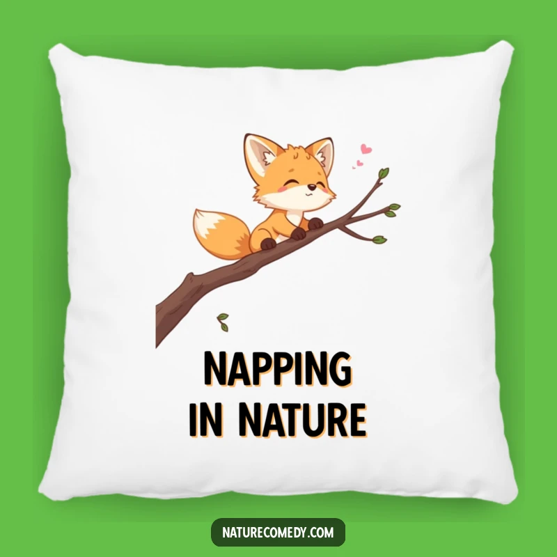 Funny Playful Fox Pillow: Cuddle Up with Woodland Dreams
