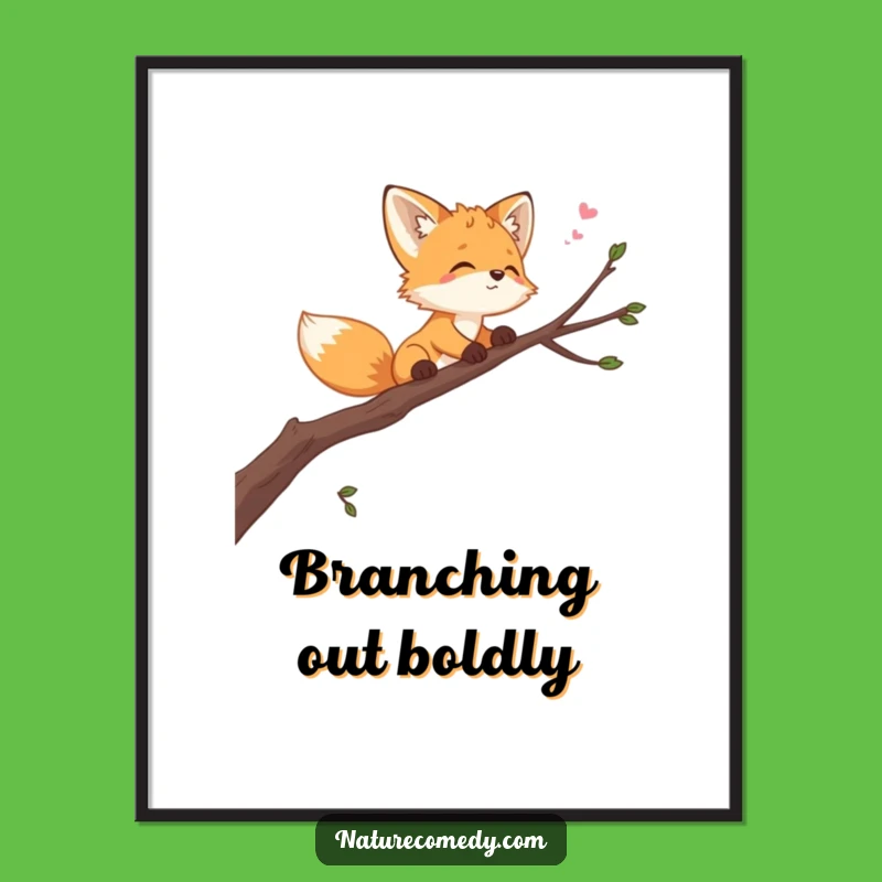 Funny Playful Fox Digital Art: Instant Woodland Wonder for Your Walls