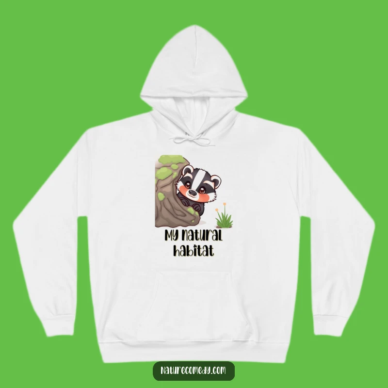 Funny Curious Badger Hoodie: Cozy Up with Woodland Woodland Wonder