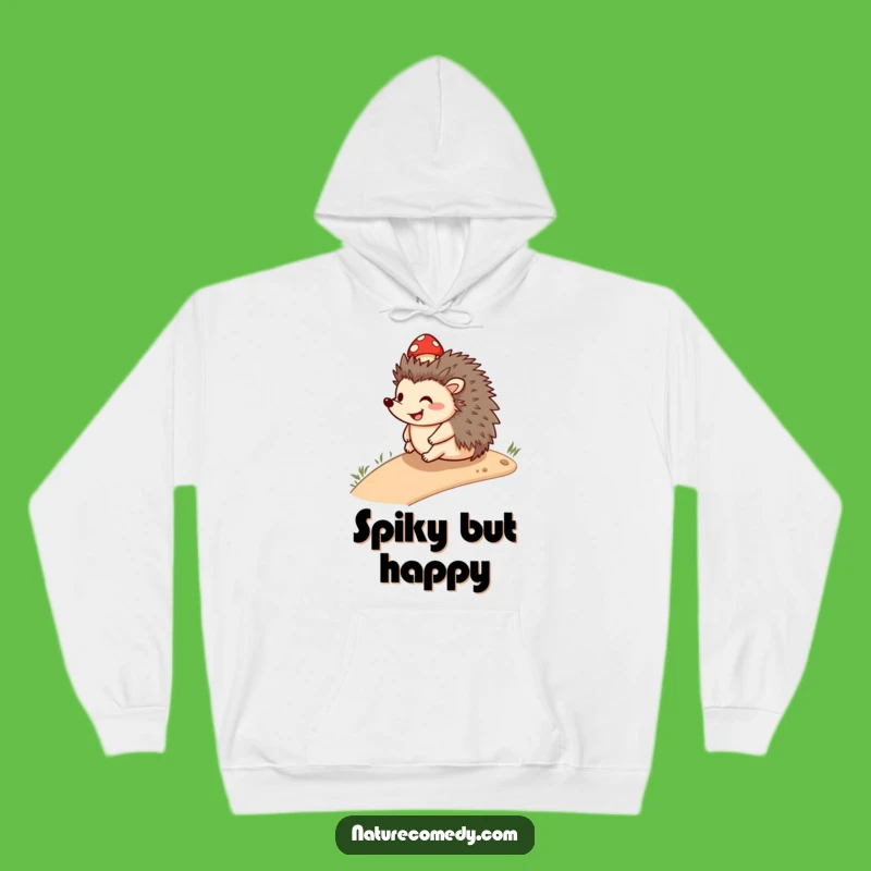 Funny Smiling Hedgehog Hoodie: Cozy Up with Woodland Whimsy