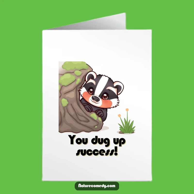 Free Printable Badger Congrats Card - Funny Downloadable Gift, Wow!