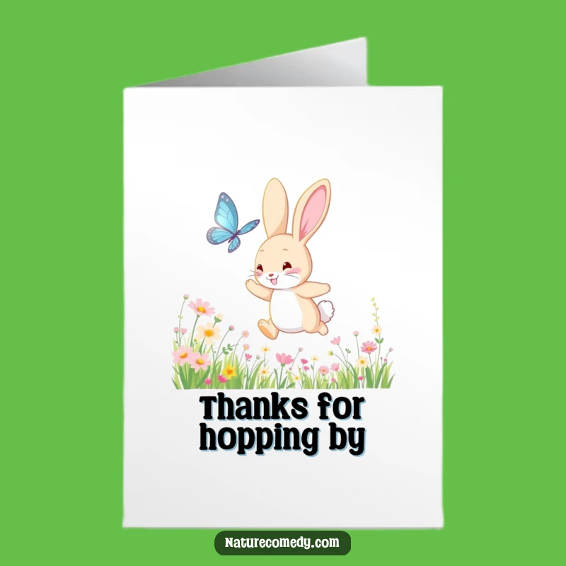 Free Printable Bunny Thank You Card - Funny Downloadable Gift, Grateful Hop