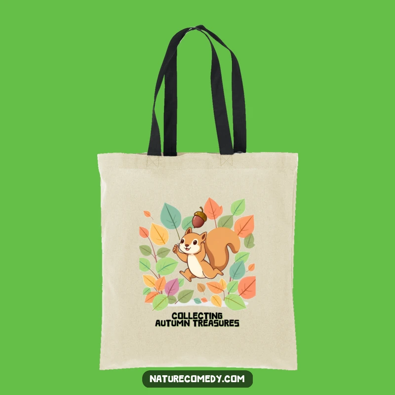 Funny Squirrel Tote Bag: Autumn Leap Style, Chic Funny Gift